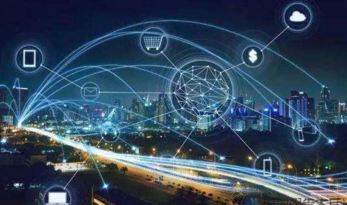5G助力智能城市和智能工厂，加快产业融合。效果图