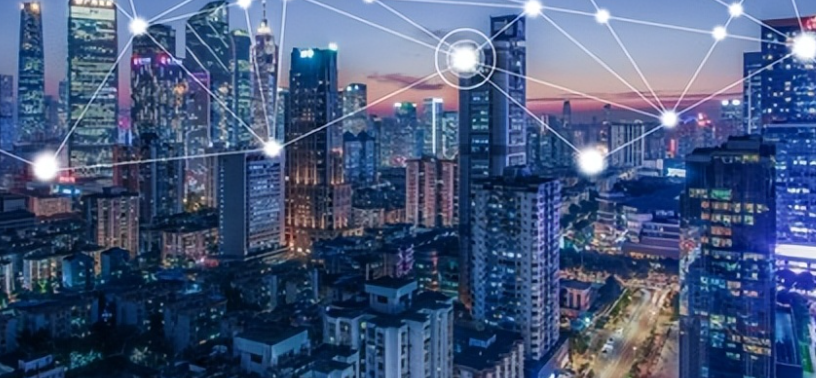 人工智能扩大智慧建筑的宽度。效果图